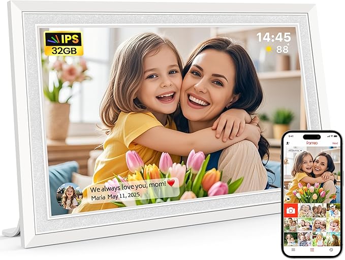 Frameo 10.1" Digital Picture Frame, Smart WiFi Digital Photo Frame