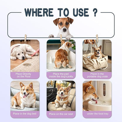MoMoCo 50 Count Puppy Pads, 22" x 22" Dog Pee Pads with 6-Layer Leak-Proof Protection, Quick-Dry Disposable Training Pads, Super Absorbent Pet Pads
