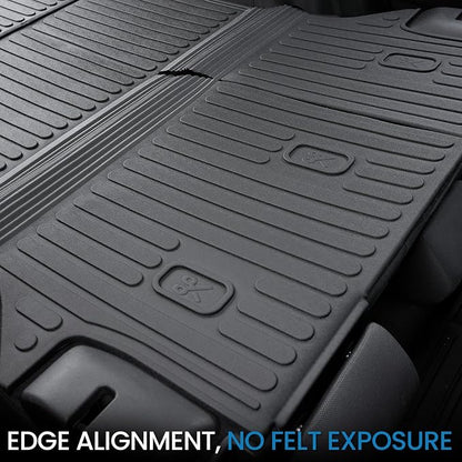 Cargo Mat with Backrest Mat for Toyota RAV4 2019-2024 2025 (Include Hybrid) Car Mat Accessories, All Weather TPE Trunk Cargo Liner Trunk Mat with Seat Back Mat (Trunk Mat with Backrest Mat)