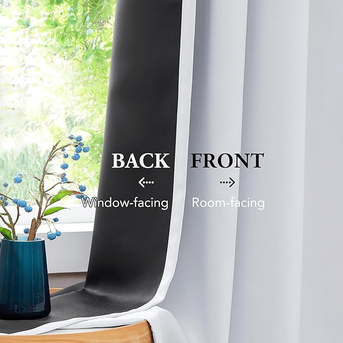 Beauoop 100% Blackout Curtains 96 Inches Long