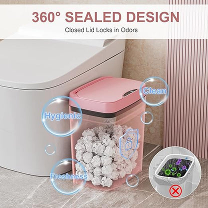 2 Pack 2.7 Gal Bathroom Trash Can