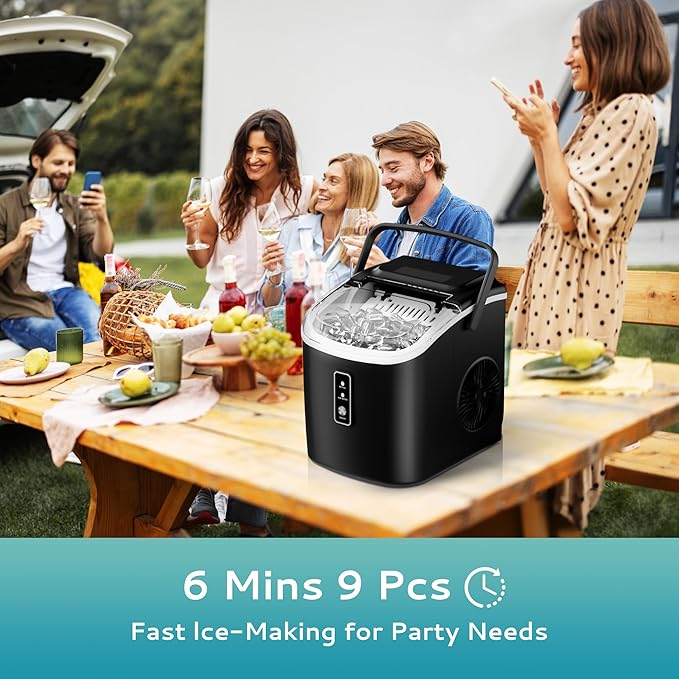 EUHOMY Countertop Ice Maker Machine