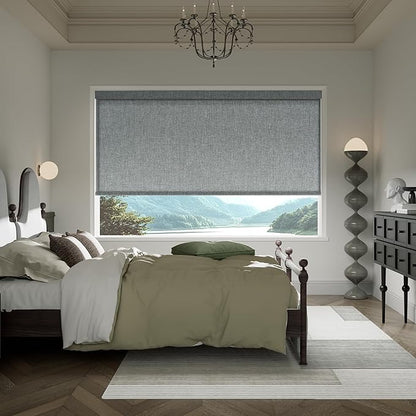 Boolegon Motorized Light Filtering Roller Blinds