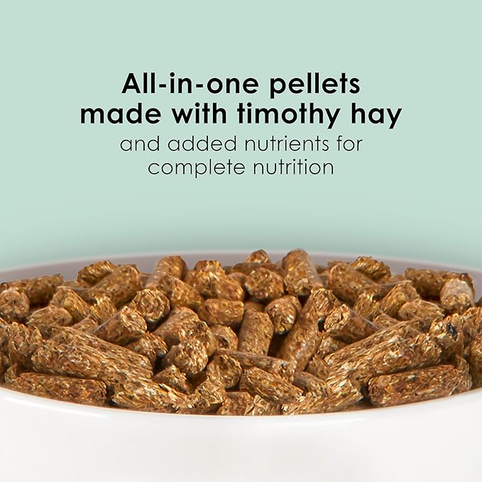 Kaytee Timothy Complete Rabbit Food, Made with Timothy Hay, High in Fiber, Supports Dental Health and Digestion, 4.5 pounds