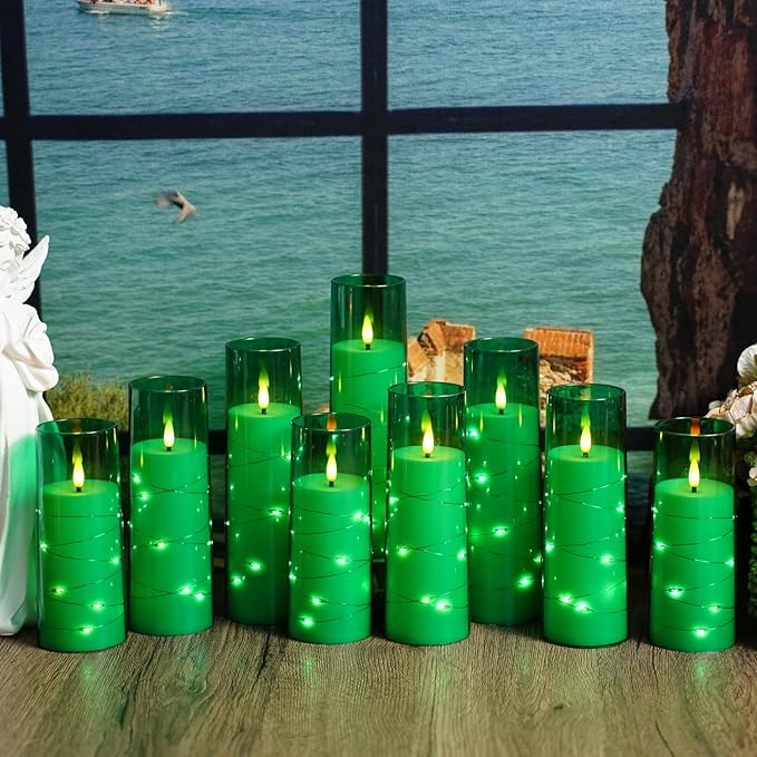 Flickering Flameless LED Candles, Battery Operated Candles 9 Pcs