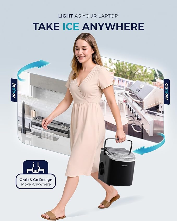 EUHOMY Countertop Ice Maker Machine