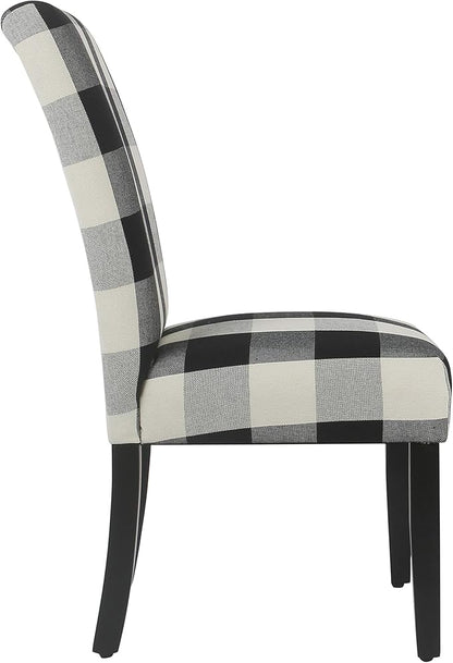 HomePop Parsons Dining Chair - Black Plaid (Set of 2)