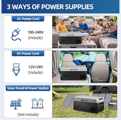 12V Car Refrigerator, 32QT Portable Fridge Freezer