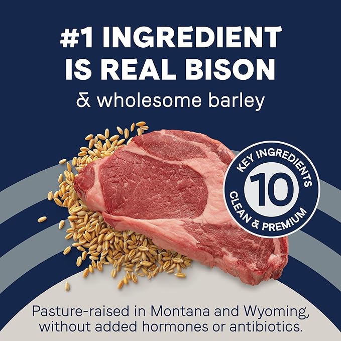 CANIDAE® Pure Limited Ingredient Premium Adult Dry Dog Food, Real Bison & Barley Recipe, Dog Dry, 24 Pounds