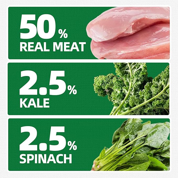 Just Try 16 OZ Kale & Spinach Cat Treats for Indoor Cats, Gluten Free, Low-Calorie Healthy Cat Snacks, Plant-Based Fiber-Rich Natural Chicken Flavor Training Treats