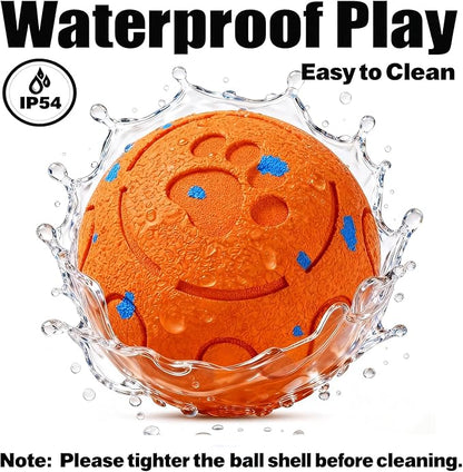 Dog Balls: Interactive Dog Ball, Self-Moving Dog Toy with Auto-Rolling & Bouncing, E-TPU Material, IP54 Waterproof, Motion-Activated, for Small/Medium/Large Dogs (Orange)