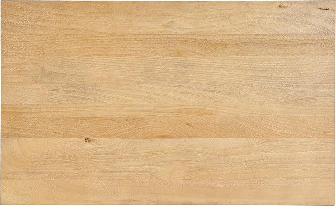 TUP THE URBAN PORT Elias Coffee Table | 42" Rectangular Top | Sandblasted Natural Brown Mango Wood | Wood Sustainably Harvested