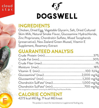 Dogswell Grain-Free Hip and Joint Chicken Grillers for Dogs, 12 oz. Model: 842185