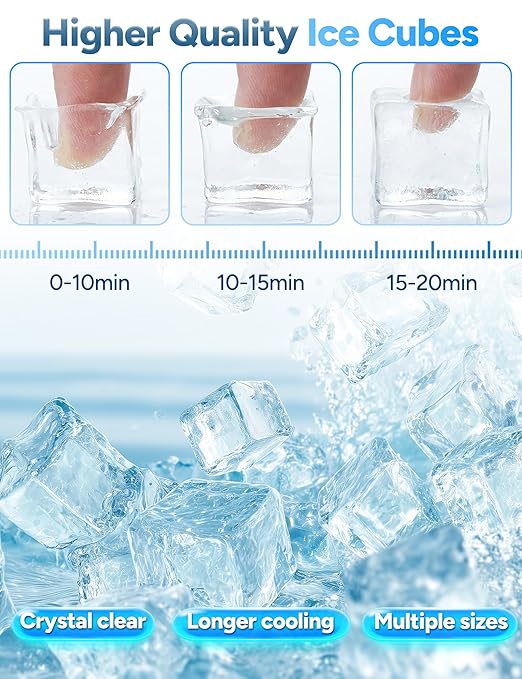 Countertop Clear Ice Cube Maker Machine