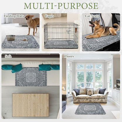 Homimp Washable Pee Pads for Dogs, 2 Pack Reusable Puppy Pads Waterproof, Absorbent and Leakproof Dog Pee Pads, Non Slip Puppy Training Pads, Pet Mat for Floor, Crate, Couch, Whelping,Grey, 36"x36"