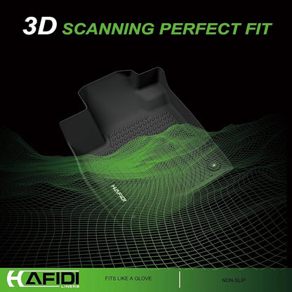HAFIDI® Floor Mats Fit for Audi A4 2017-2025 (Only Sedan) All Weather Protection TPE Car Floor Liners, Fits 1st & 2nd Row Full Set Custom Accessories, Black