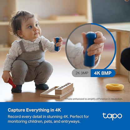 Tapo 4K Indoor Pan/Tilt Wired Security Camera