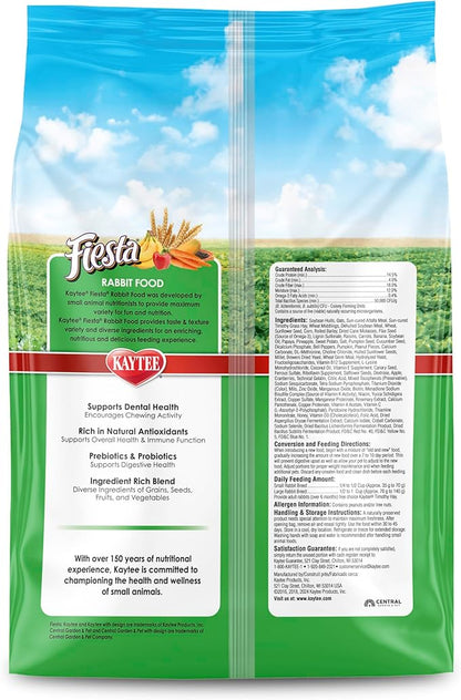 Kaytee Fiesta Rabbit Food, Nutritious and Fun Blend, Supports Dental Health and Digestion, 6.5 pounds