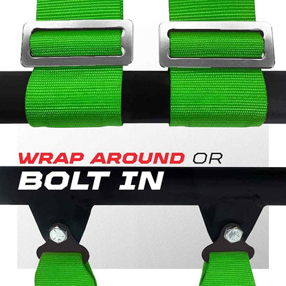 1pc Green 5 Point Harness for Bucket Seat, Latch Release, 9 Color Options, Racing Harness 5 point, Race Car, UTV, RZR [6001A1]