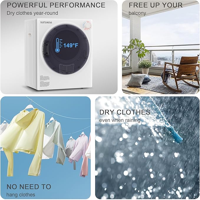 Elevon QD-SUS-DRYER2-NEW1 Compact Clothes Dryer