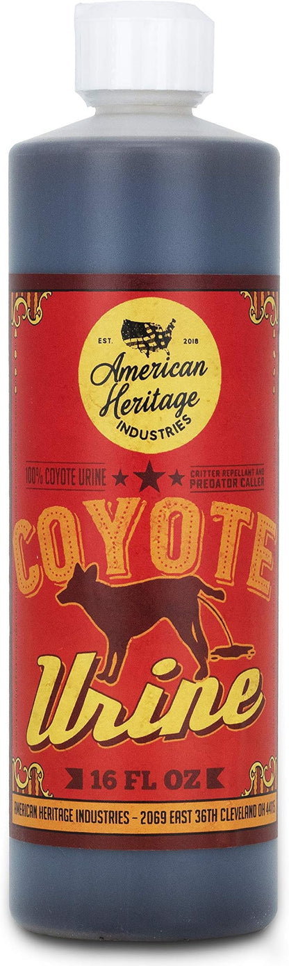 16 oz Coyote Urine- Protect Your Garden with Real Predator Urine, an American Heritage Industries Product