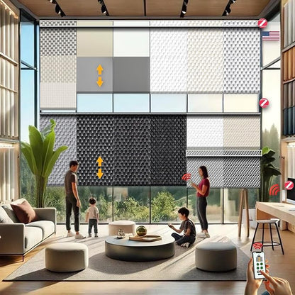 HILADUO Customized Solar Screen Roller Shade Blinds