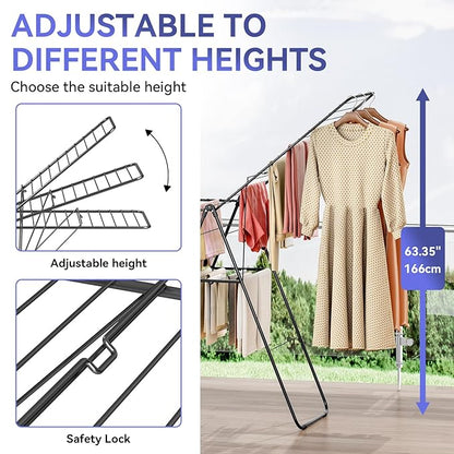 APEXCHASER Clothes Drying Rack, Foldable Oversized Drying Rack Clothing