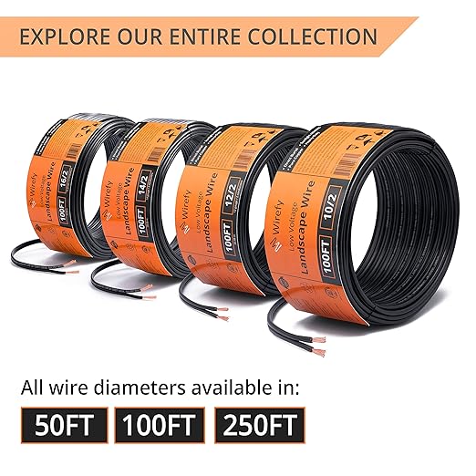 Wirefy 10/2 Low Voltage Landscape Wire 50 ft | Low Voltage Landscape Lighting