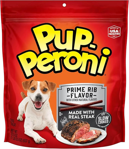 Pup-Peroni Dog Treats, Prime Rib Flavor, 22.5 Ounce, Made with Real Steak