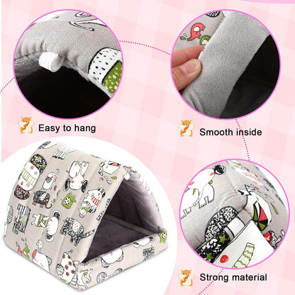 UPINS Guinea Pig Hideout,Guinea Pig Bed Washable Small Animal House Cage Accessories for Mouse Chinchillas Hamsters Hedgehogs Ferrets Bearded Dragons and Rats