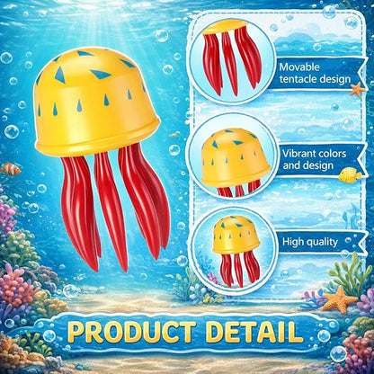 Weewooday 20 Pcs Artificial Moving Fishes Plastic Floating Lifelike Fish Tank Ornament Aquarium Decorations (Tropical Fish and Octopus)