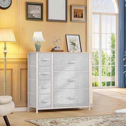 DWVO Dresser for Bedroom, 7 Drawers Fabric Dresser, Organizer Unit for Living