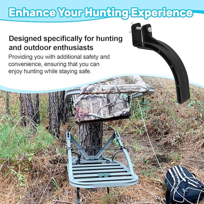 LJB Climbing Tree Stand Accessory Treestands Footrest Kit Suitable for Square Tubes for 1-inch Tree Stands Come with Screws and Safety Ropes