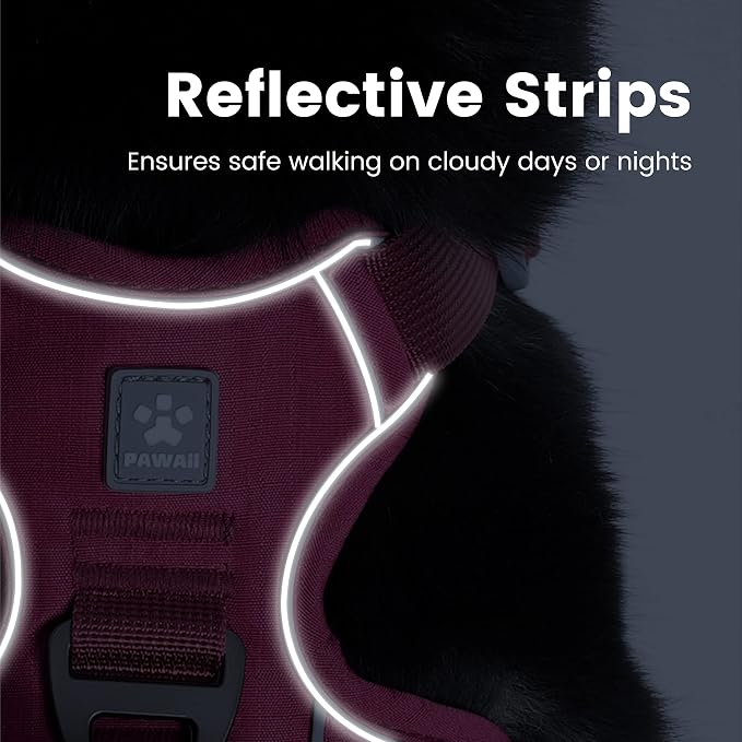 Pawaii No Pull Dog Harness with Pet ID Tag, Reflective Vest