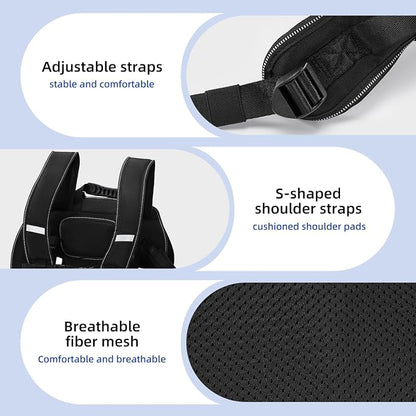 Wakytu Dog Backpack Carrier for Dogs,Dog Lift Harness | Adjustable Padded Breathable Straps for Dogs, Disabled, Joint Injuries, Arthritis,L