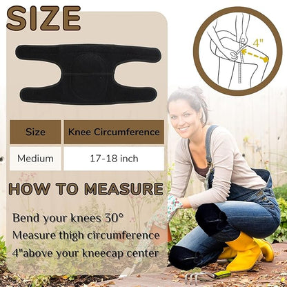 PANRRPERS Knee Pads with Thick Foam Adjustable Non-Slip Knee Pads for Work Garden Cleaning Flooring Yard Dance Yoga Construction Collision Avoidance Kneeling Sleevedd for Men
