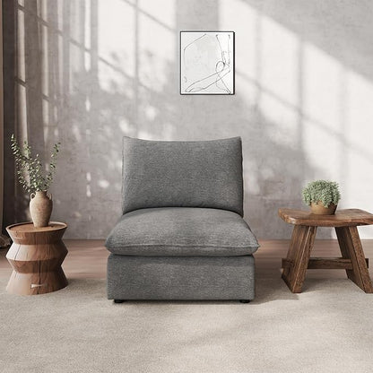 Gtilzria Waterproof Cloud Sectional Couches,High Backrest Down Filled Sofa for Living Room,Modular Sofas Spill & Stain-Resistant Cloud Couch,Detachable Couch Covers,Dark Grey