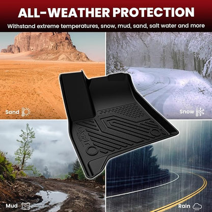 LASFIT Floor Mats & Cargo Liner with Backrest Mat for Chevy Traverse 2024-2026 (Only 7 Seats) & GMC Acadia 2024-2026 (Only 7 Seats) & Buick Enclave 2025-2026, All Weather TPE Custom Fit Floor Liners