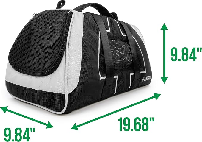 Sherpa Forma Frame Crash-Tested Travel Pet Carrier, Airline Approved & Guaranteed On Board - Black, Medium