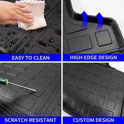 Rongtaod Cargo Mat Compatible with 2021-2023 Hyundai Santa Fe (Fit 5 Seats) Trunk Mat Cargo Mat Cargo Liner All Weather Trunk Liner 2022 Santa Fe Accessories (Trunk Mat)