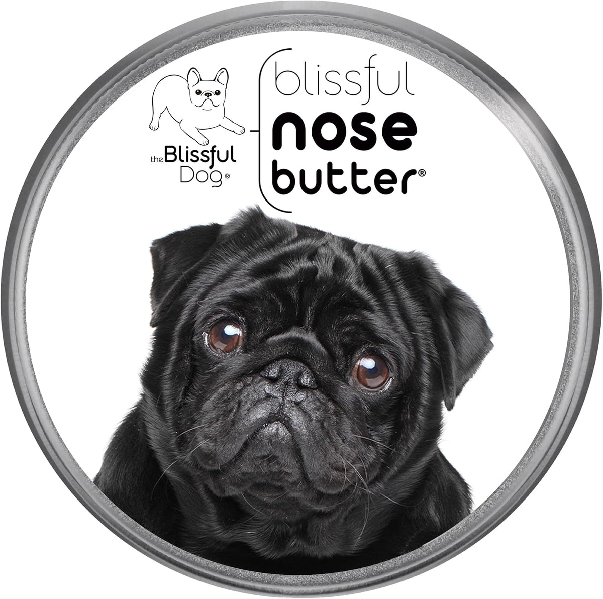 The Blissful Dog Black Pug Unscented Nose Butter, 2-Ounce
