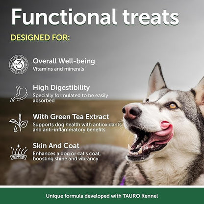 Nature's Protection Grain Free Low Calorie Dog Treats - Training Treats for Small, Medium & Large Breed Adult Dogs with Light Fur (Superior Care - Herring, 5.29 oz)