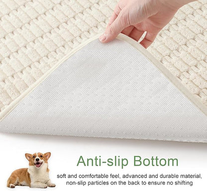 Washable Pee Pads for Dogs Puppy Pad, Cream White 60”x60” 1 Pack | High Absorbent Dog Pee Pad Leak Proof Cat Rugs, Reusable Non Slip Pet Mat, Wee Wee Pads for Training, Crate and Floor