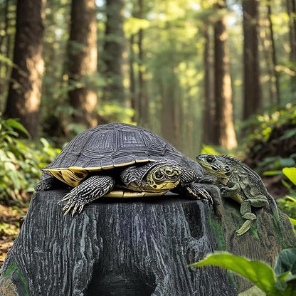 Gecko Tank Accessories, Tortoise Habitat Accessories, Ball Python Tank Accessories, Large Snake Hides, Perfect Terrarium Decor for Reptile Gecko Basking Humid Hiding (Large)