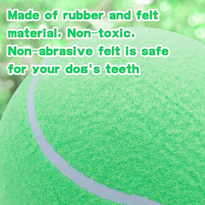 Big Tennis Ball for Dogs, Giant Dog Tennis Ball Toy Large Outdoor Sports Gift for Small Medium Large Dog (Green, 9.5 inch)