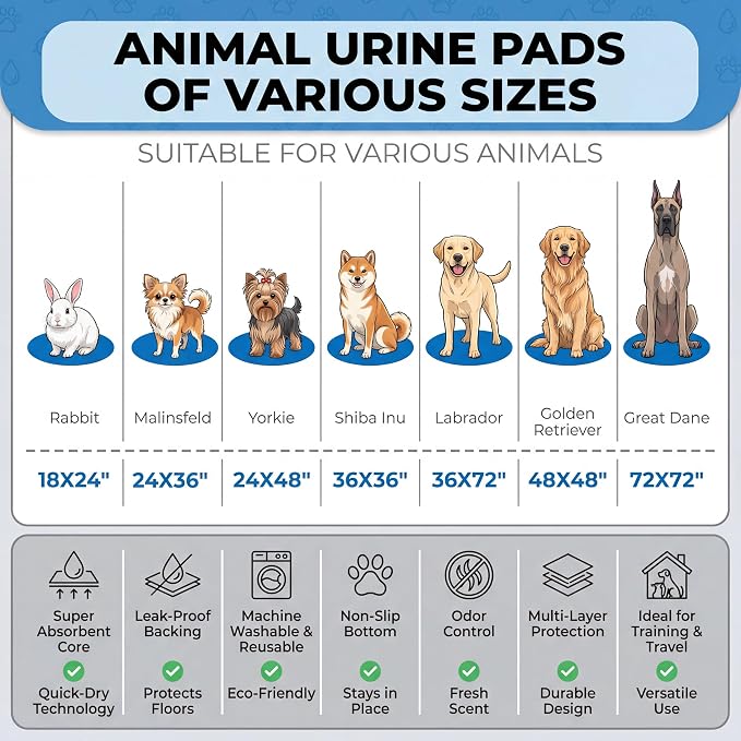 Washable Pee Pads for Dogs,Great Urine Absorbent Reusable Puppy Training Pads,Waterproof,Leak-Proof & Non-Slip Potty Pads for Whelping,Crate,Playpen,Bed.(Colorful Day,18"x24")