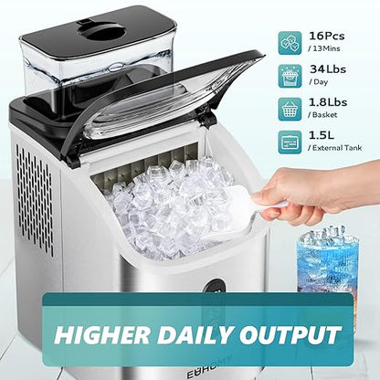 EUHOMY Ice Cube Maker Machine Countertop