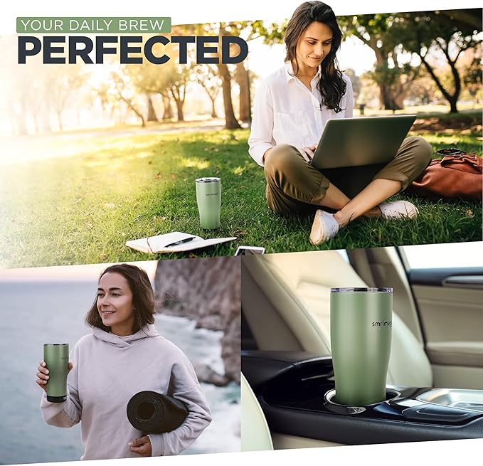 X Heated Coffee Mug 19 oz., 8 Hour Battery Life, Self-Heating, Adjustable Temp
