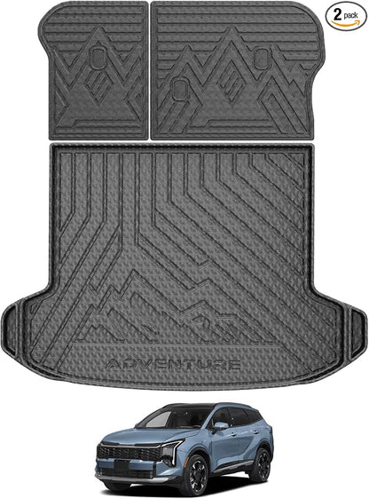 Mixsuper Cargo Liner for 2026 Kia Sportage Hybrid Only, 5-Seat All Weather Cargo Mat with Backrest Mats TPE Back Seat Cover Protector