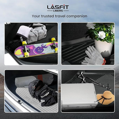 LASFIT Trunk Mat for Dodge Durango 2011-2026, Fit 2nd Row Bench Seating(7seats) & 2nd Row Bucket Seating 6seats, Not for 5 Seats, All Weather TPE Custom Fit Car Mat Cargo Liner, Black
